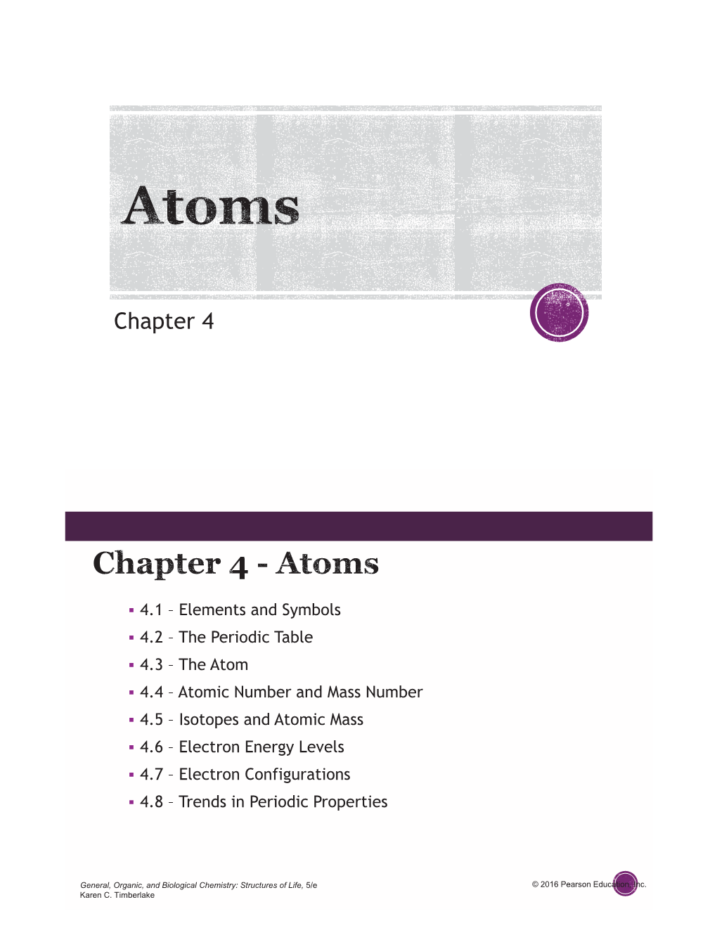 Lecture Presentation Chapter 4