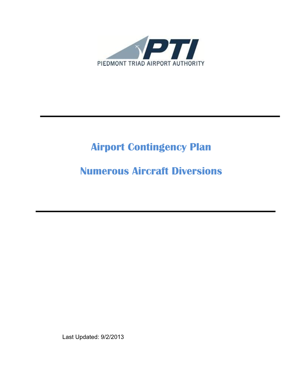 Airport Contingency Plan Numerous Aircraft Diversions