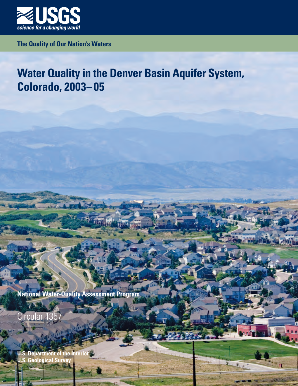 Water Quality in the Denver Basin Aquifer System, Colorado, 2003– 05