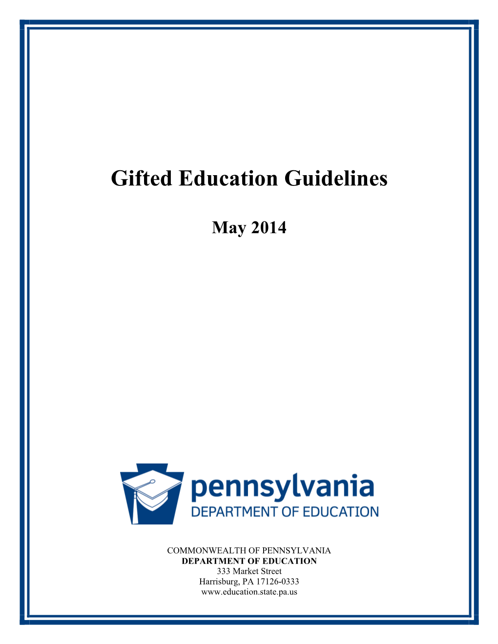 Gifted Education Guidelines