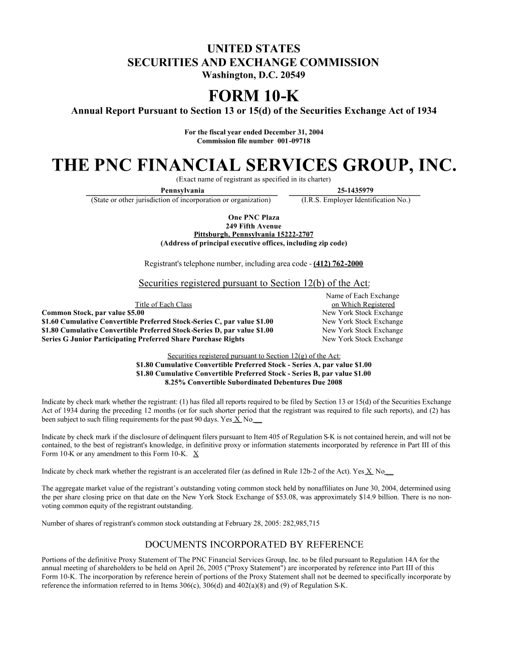 The Pnc Financial Services Group, Inc