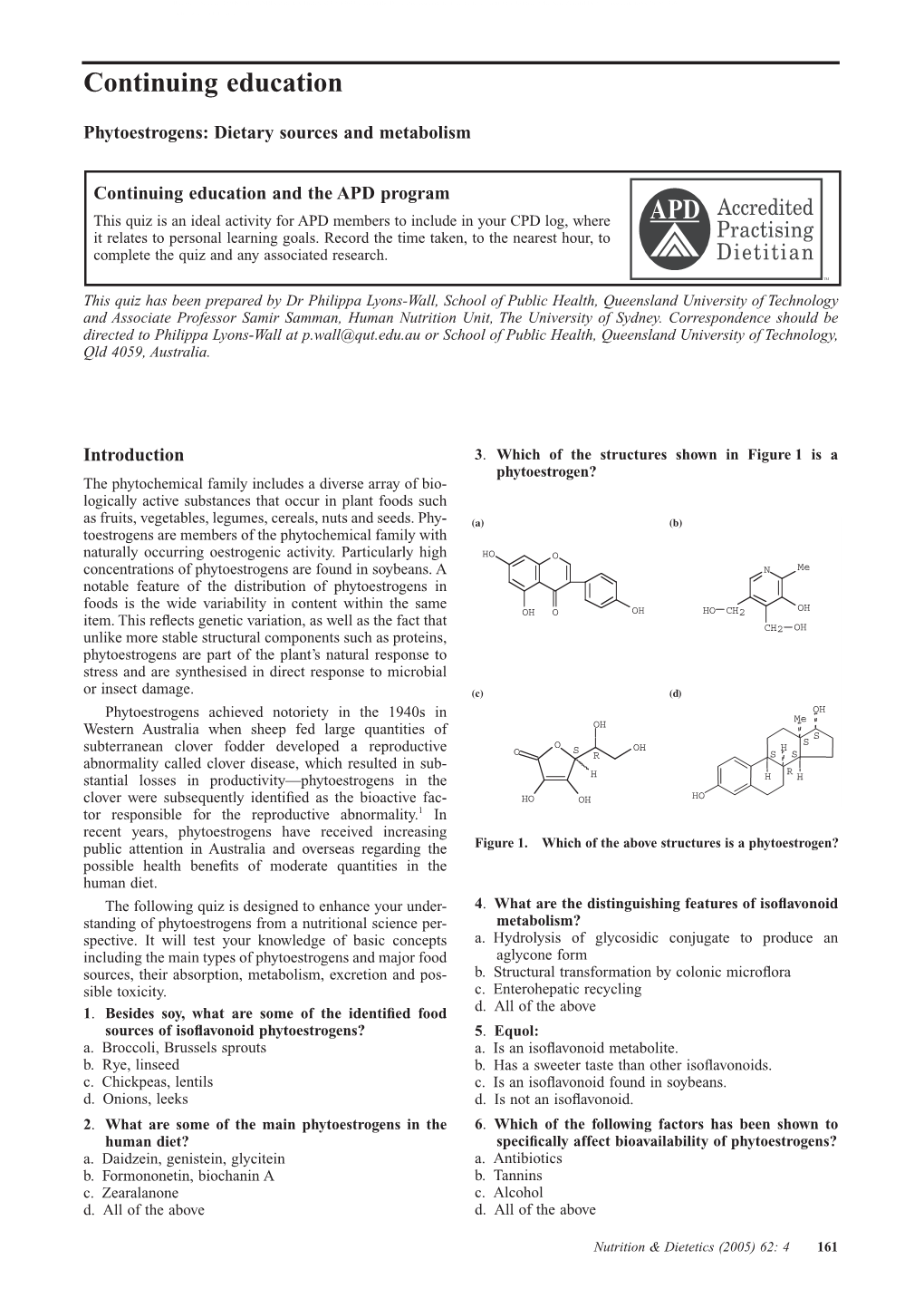 Phytoestrogens: Dietary Sources and Metabolism.Pdf