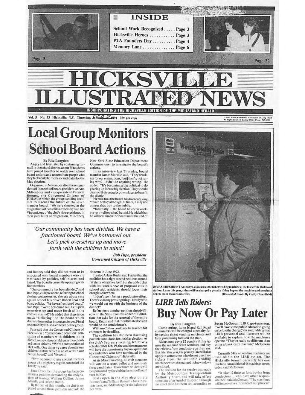 Hicksville Illustrated News • Hicksville, New York • Thursday, Febru•Ry 7, 1991 Puge-8------For Information Call 334-6725