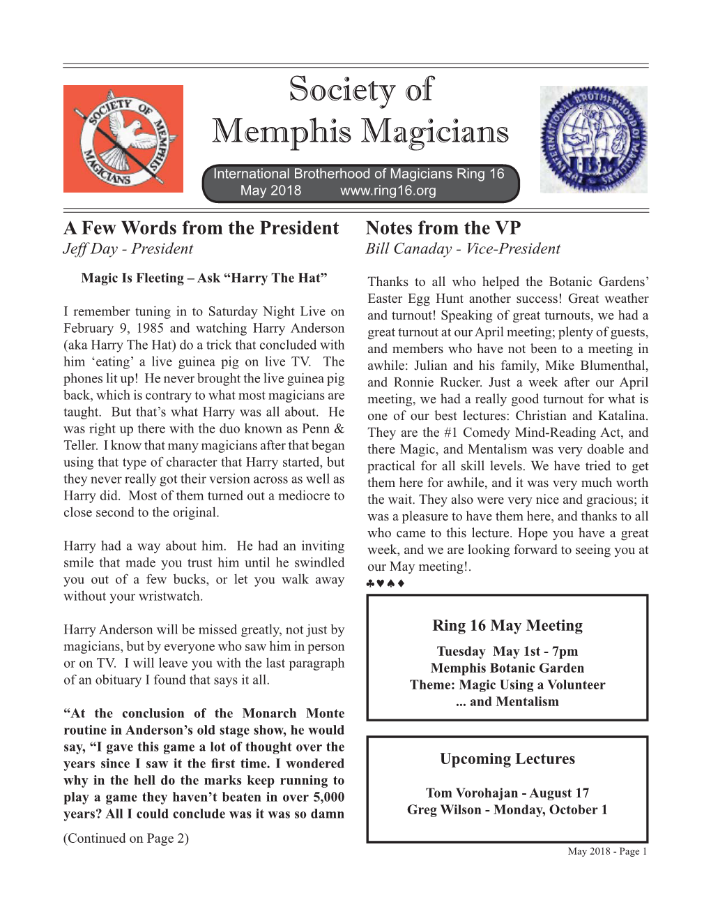 Society of Memphis Magicians