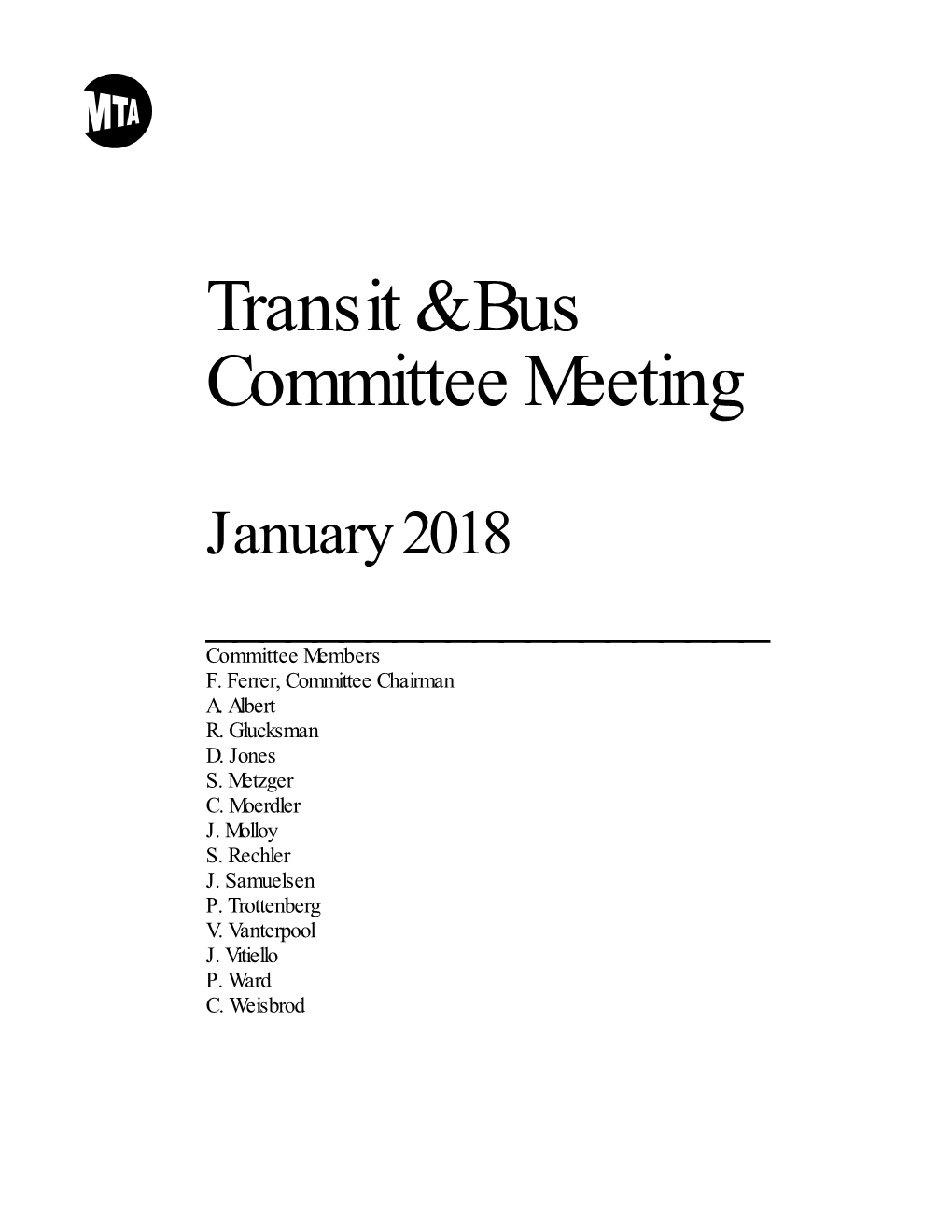 Transit & Bus Committee Meeting