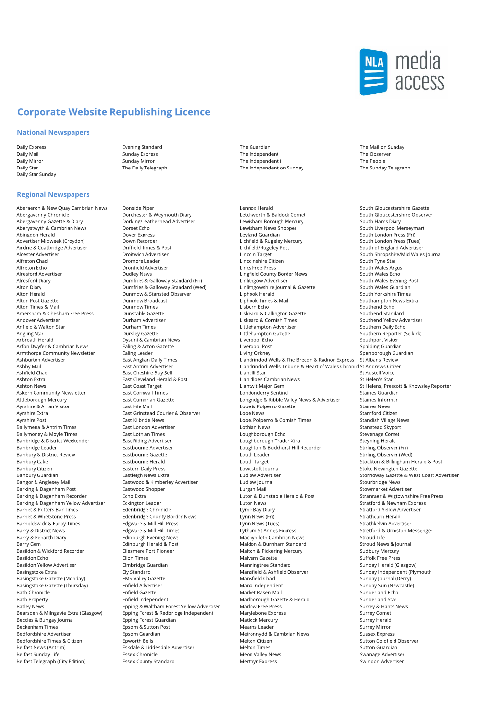 CWRL V2 Newspaper List.Xlsx