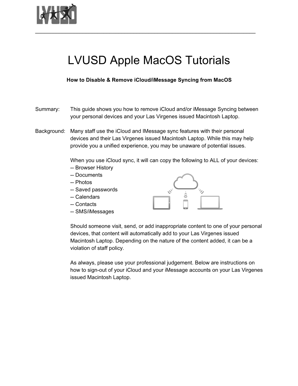 LVUSD Apple Macos Tutorials