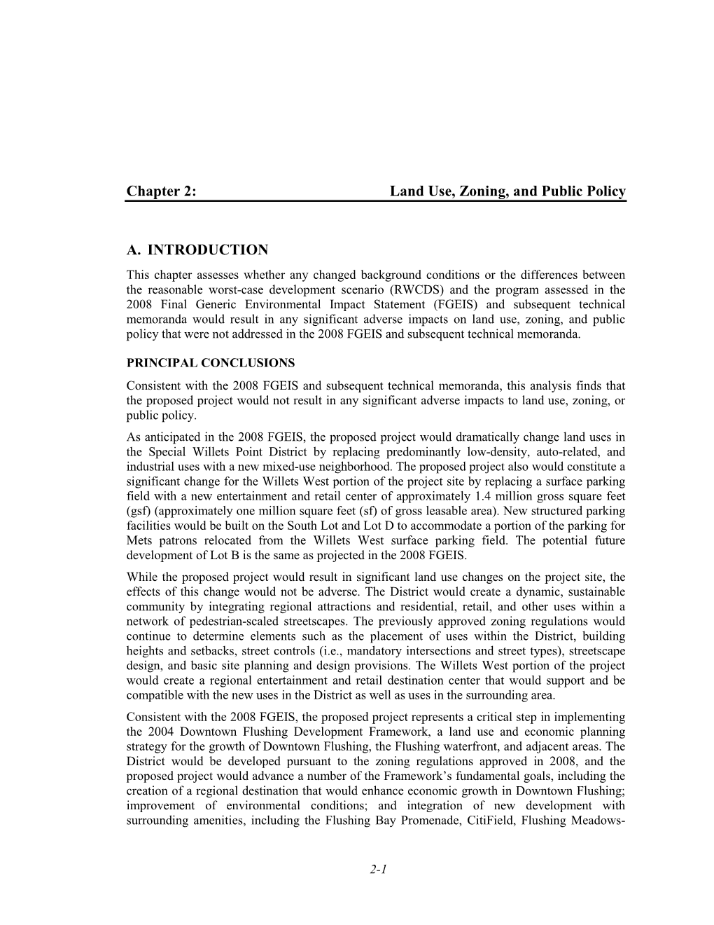 Land Use, Zoning, and Public Policy A. INTRODUCTION