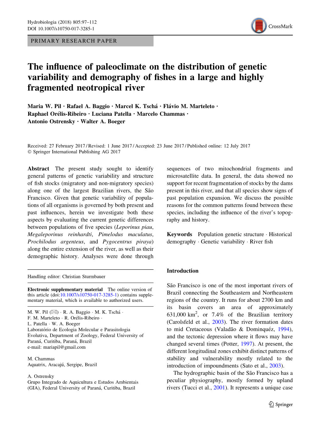 The Influence of Paleoclimate on the Distribution of Genetic Variability And
