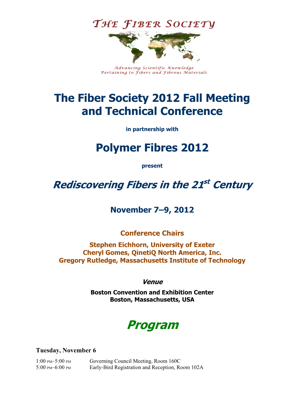 Polymer Fibres 2012