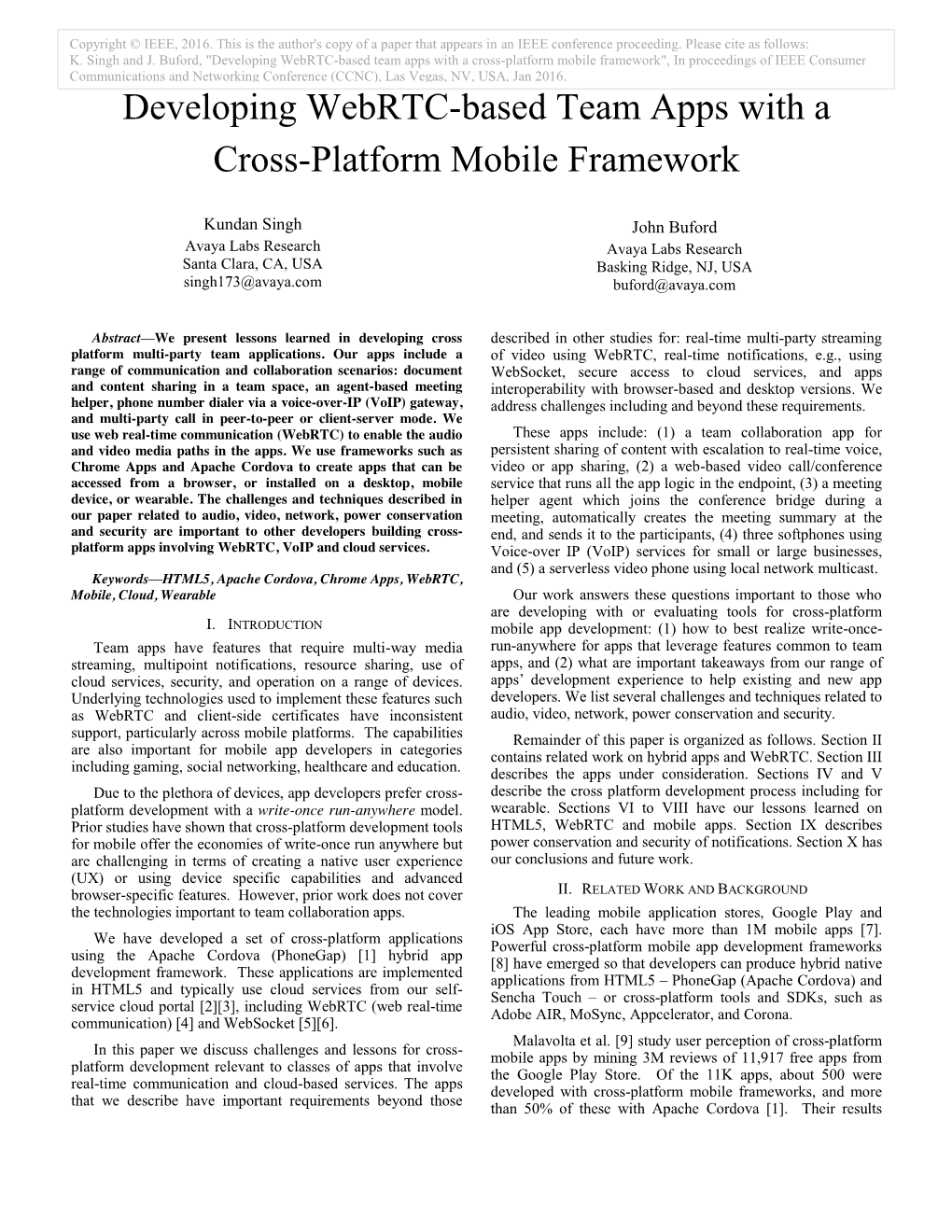 Cross Platform Communication Apps