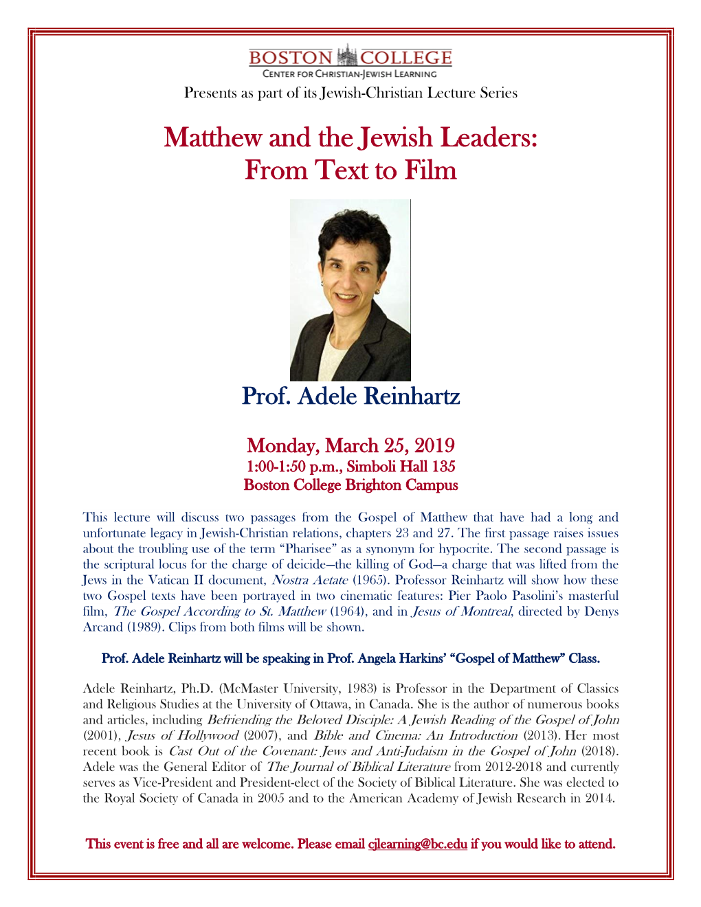 Matthew and the Jewish Leaders: from Text to Film