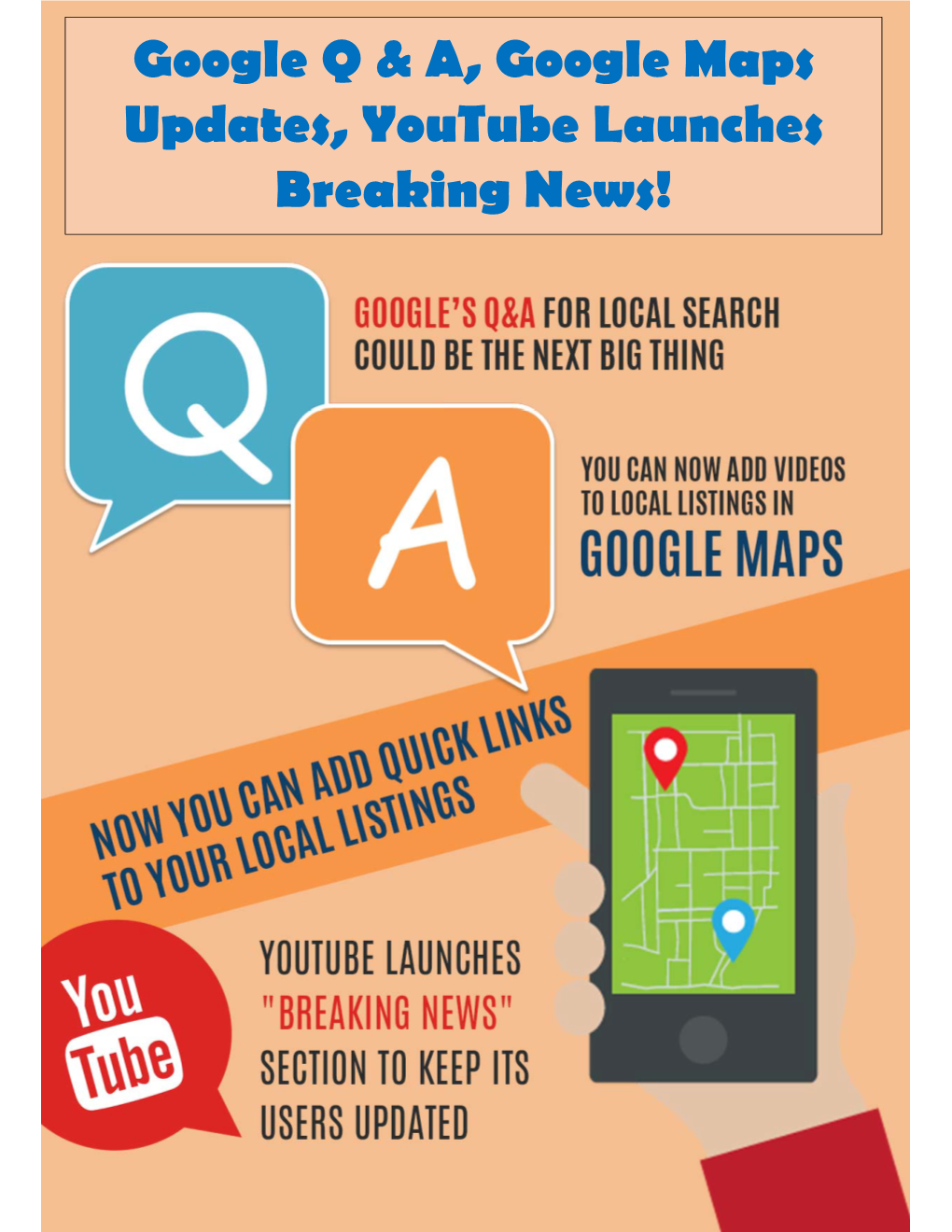 Google Q & A, Google Maps Updates, Youtube