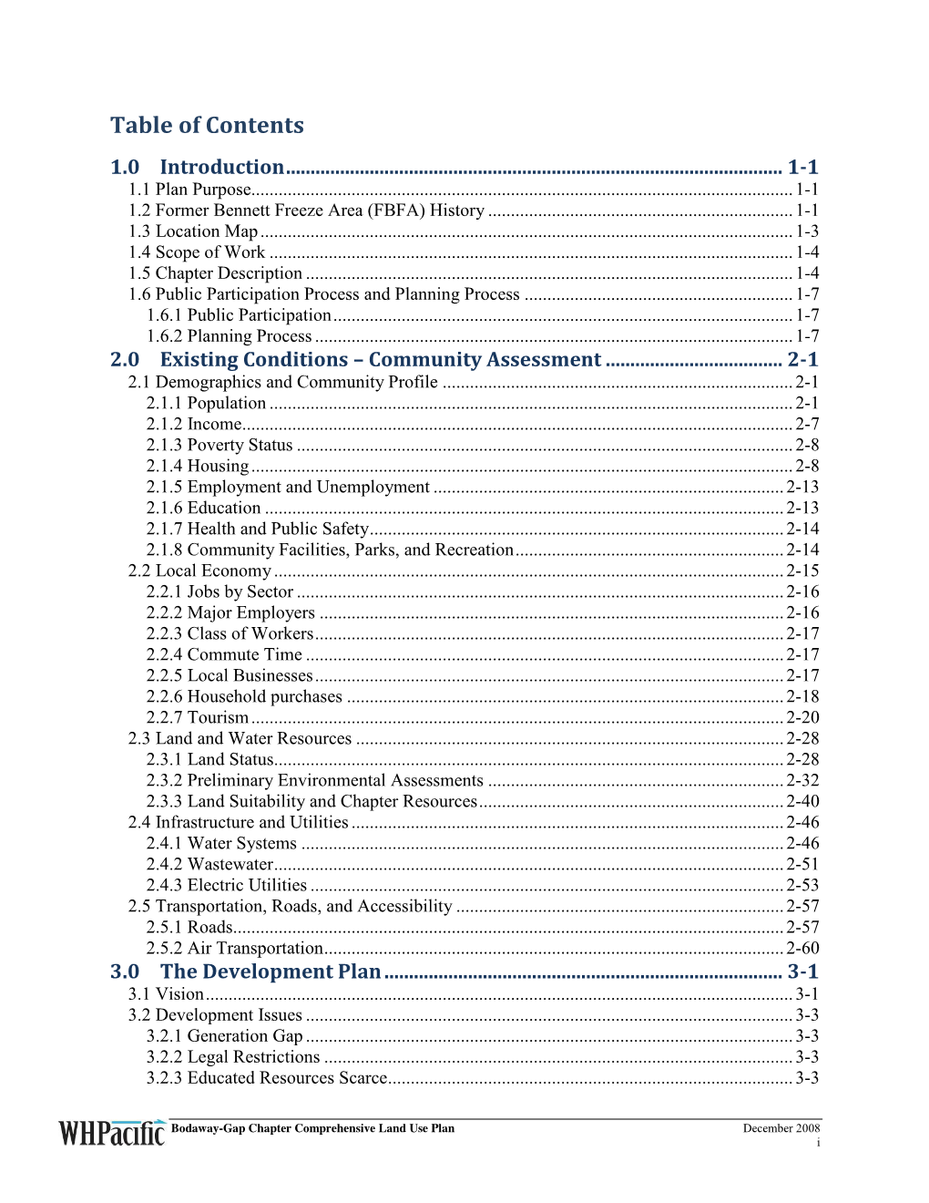 Table of Contents