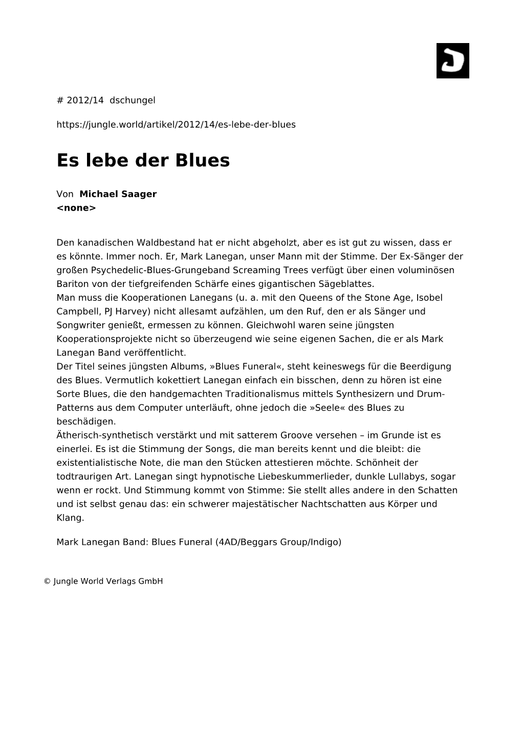 Es Lebe Der Blues