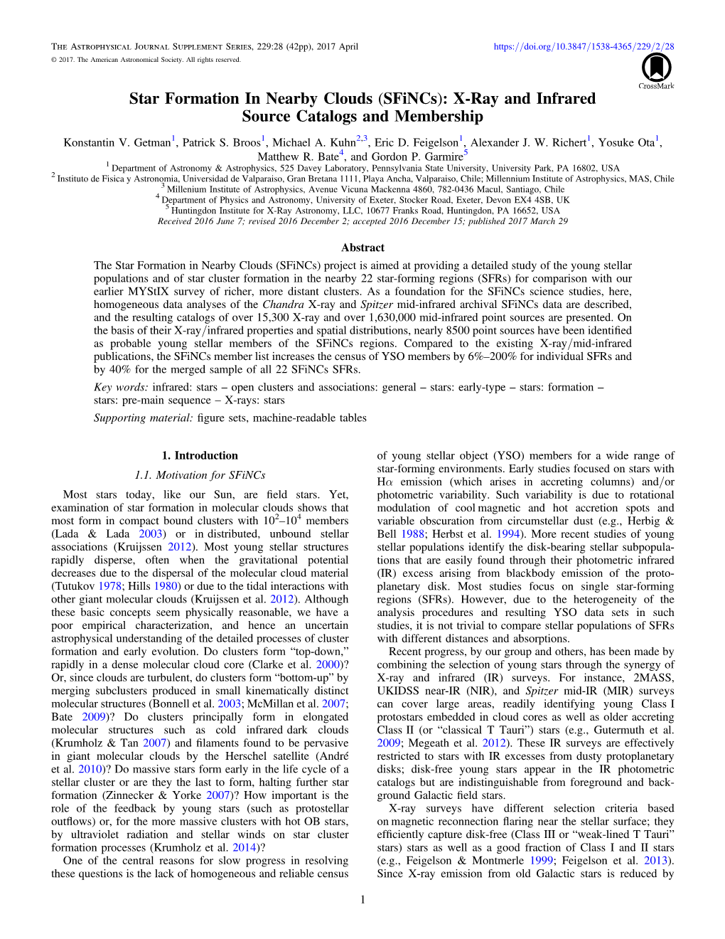 X-Ray and Infrared Source Catalogs and Membership