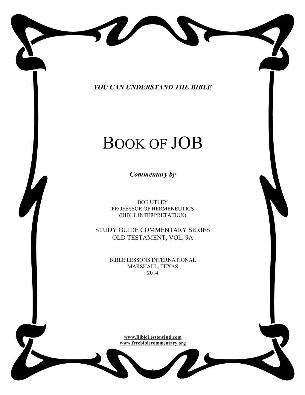 BOOK of JOB Bible Commentary