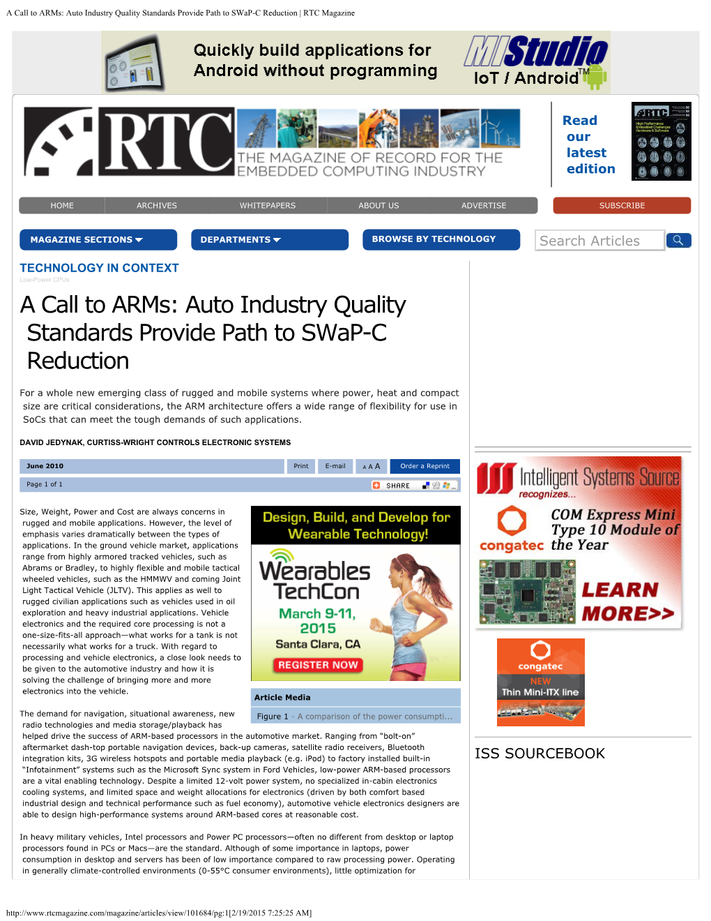 A Call to Arms: Auto Industry Quality Standards Provide Path to Swap-C Reduction | RTC Magazine