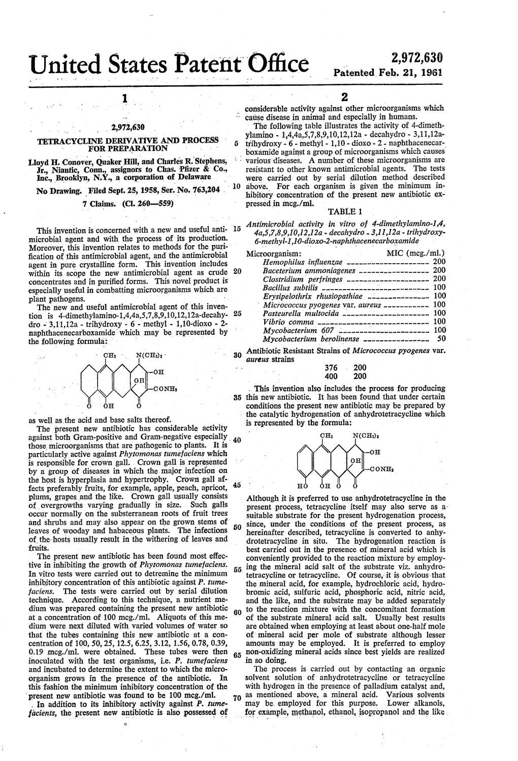 United States Patent Office Patented Feb