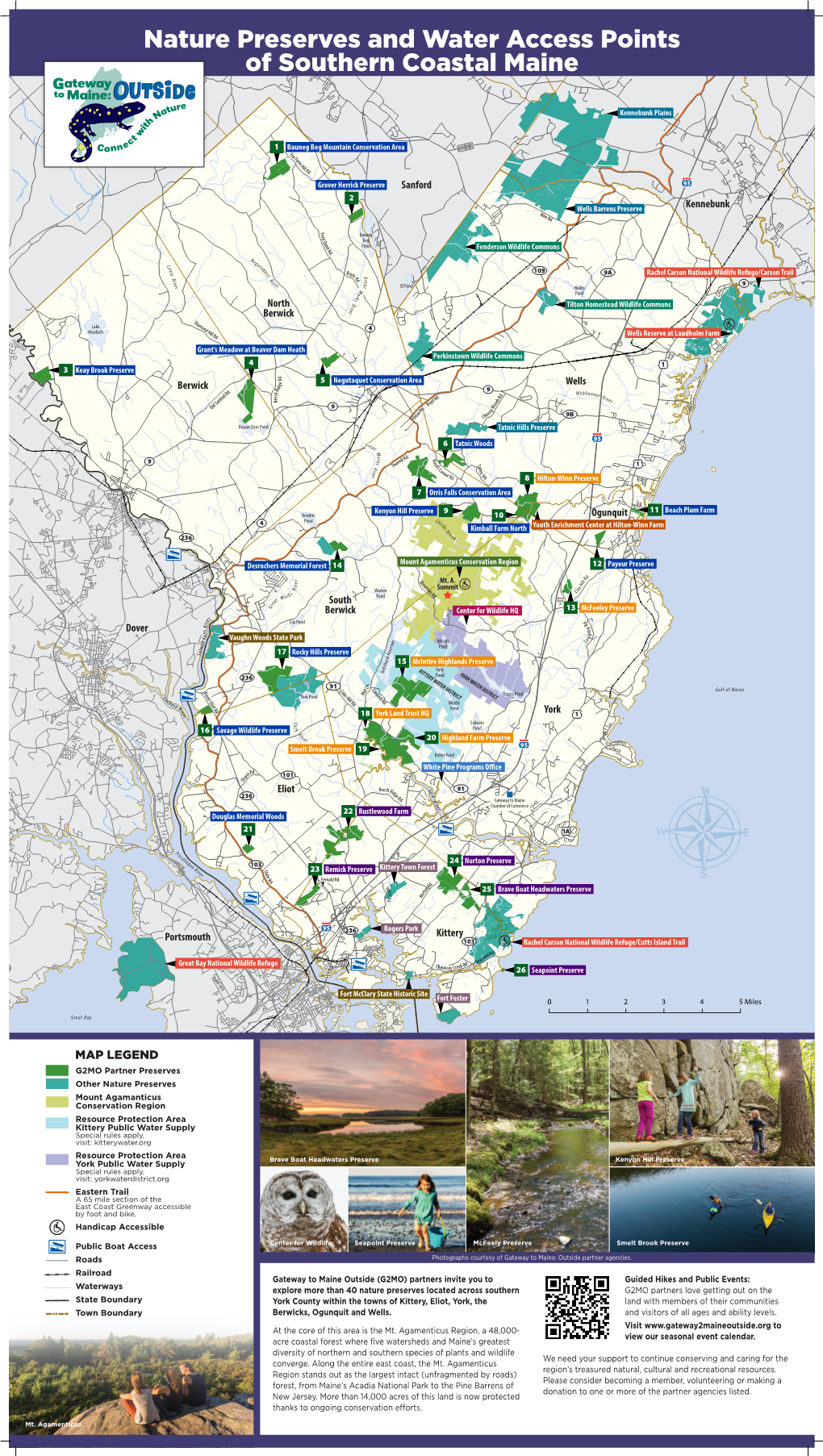 Nature Preserves and Water Access Points of Southern Coastal Maine