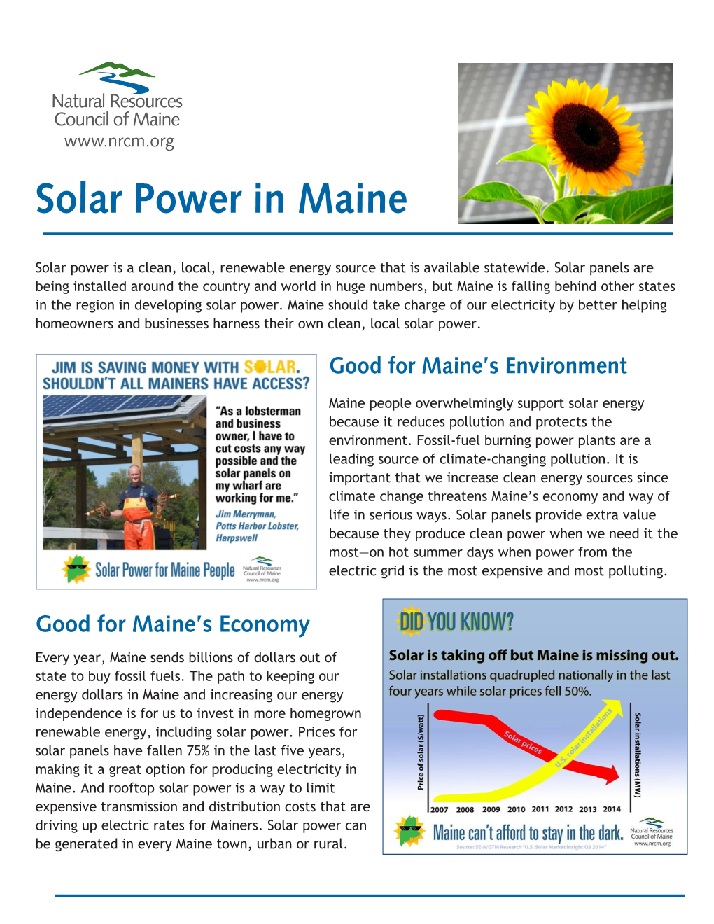 Solar Power in Maine