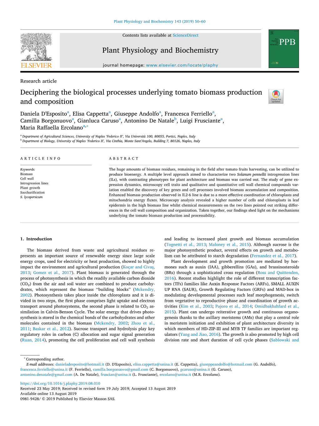 Deciphering the Biological Processes Underlying Tomato Biomass