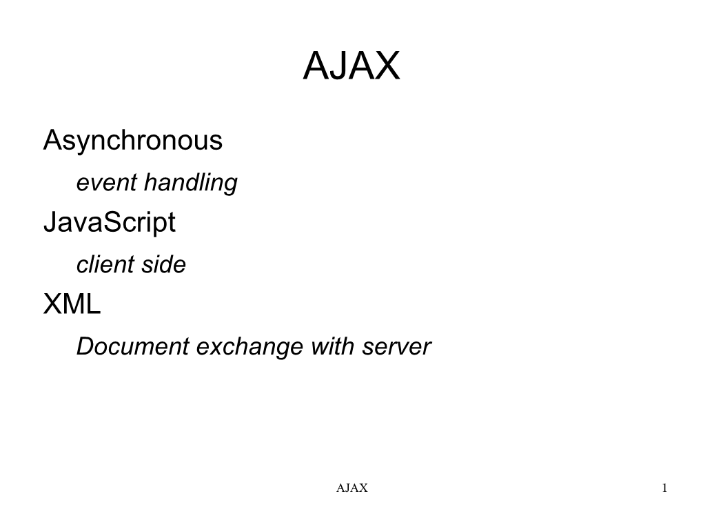 Asynchronous Javascript