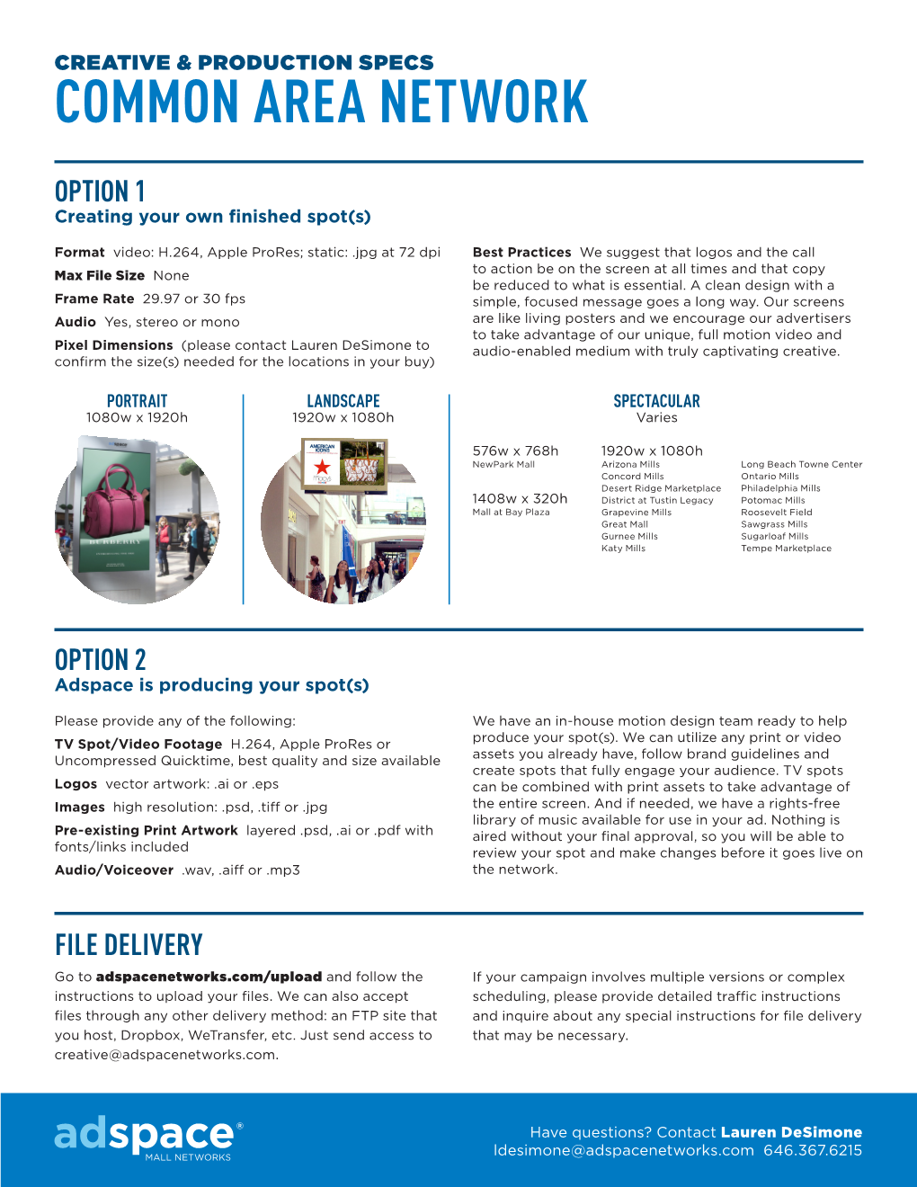 Download Common Area Spec Sheet