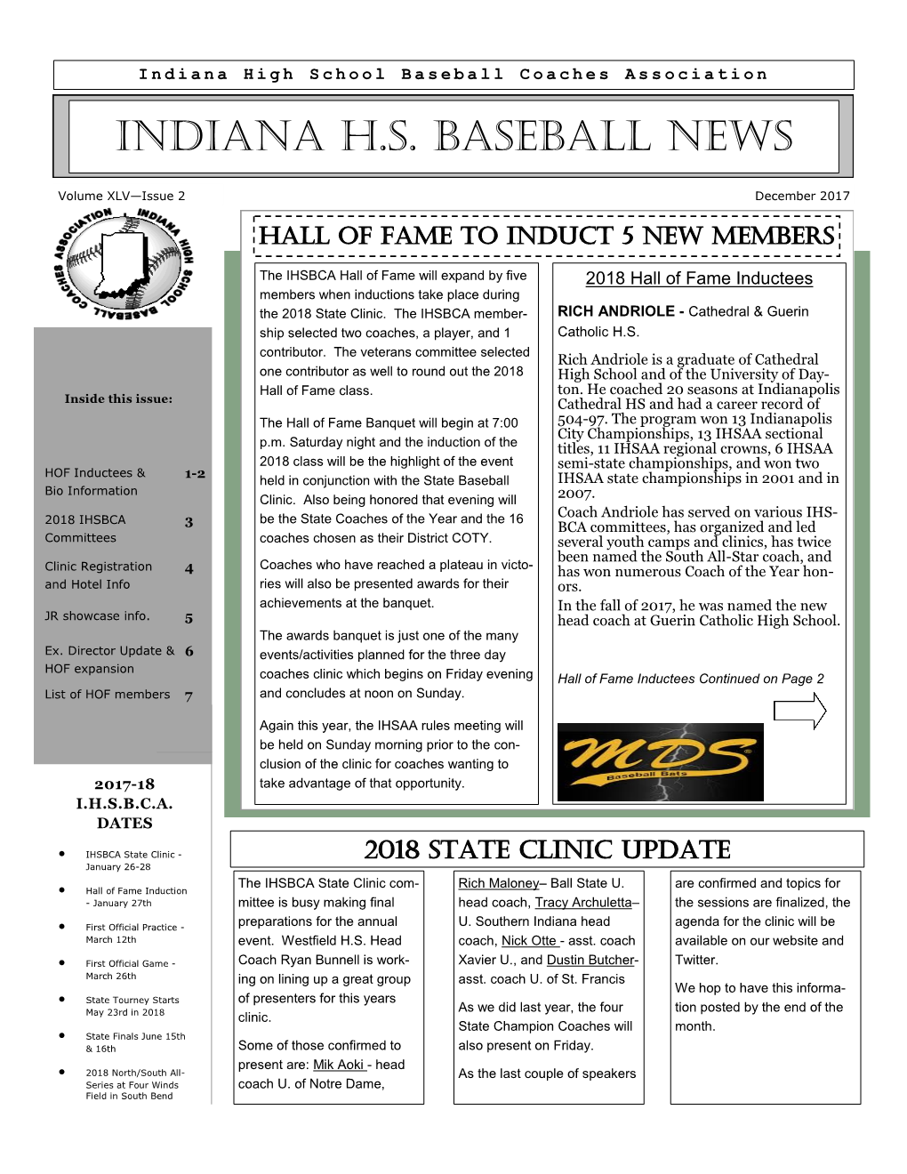 INDIANA H.S. Baseball News