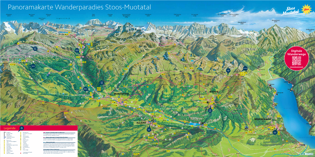 Panoramakarte Wanderparadies Stoos-Muotatal