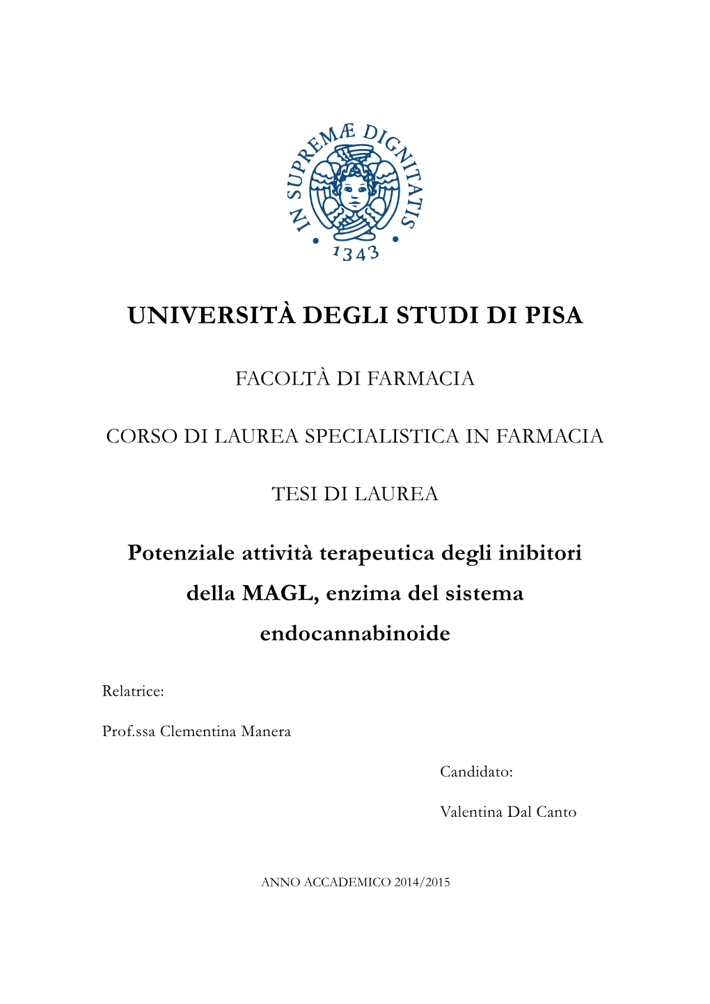 Università Degli Studi Di Pisa