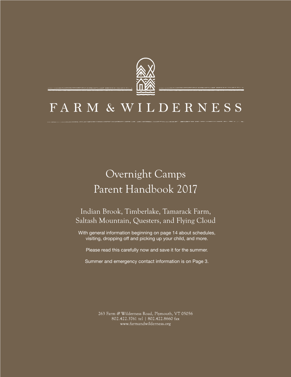 Overnight Camps Parent Handbook 2017