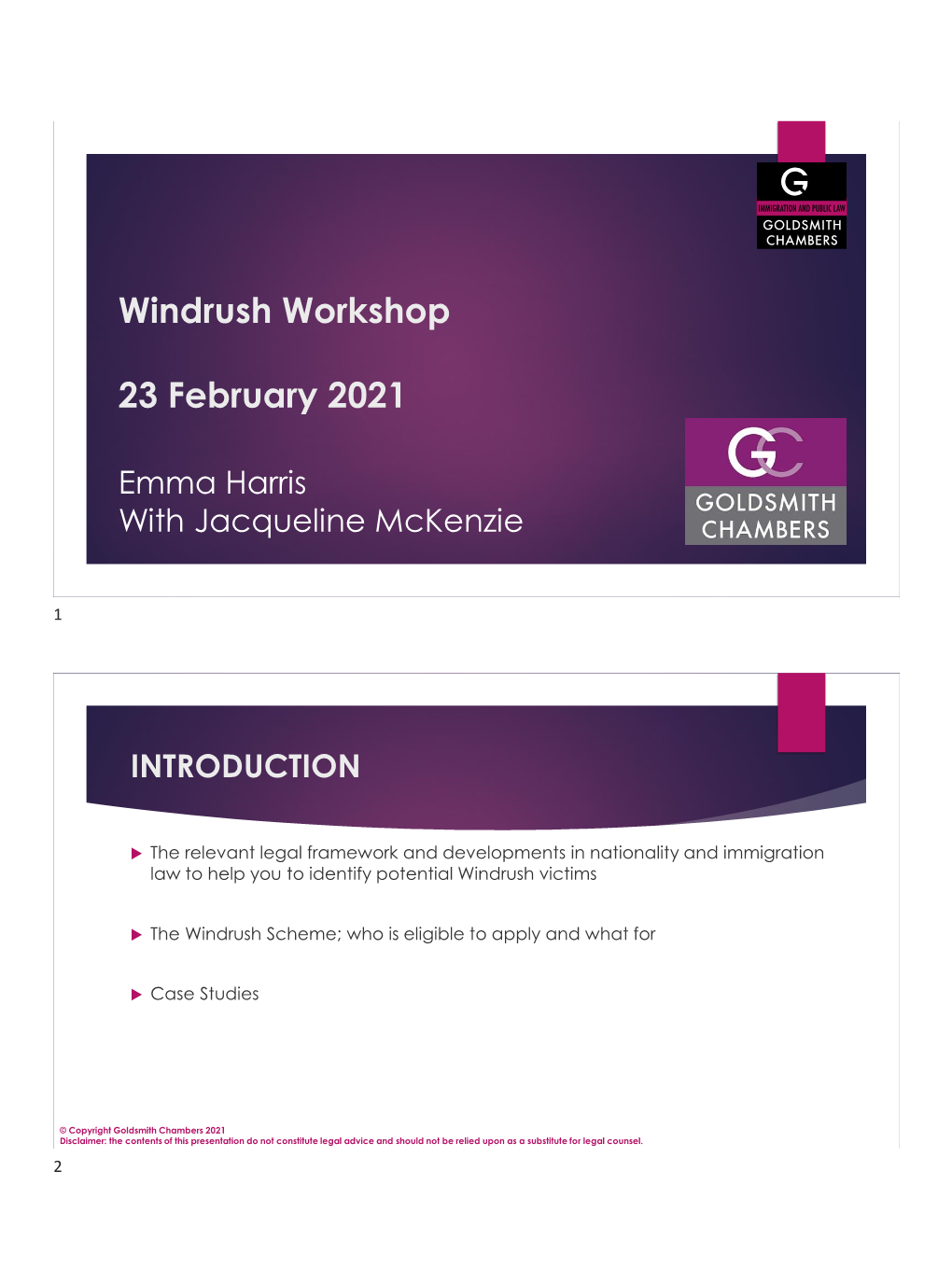 Windrush Workshop