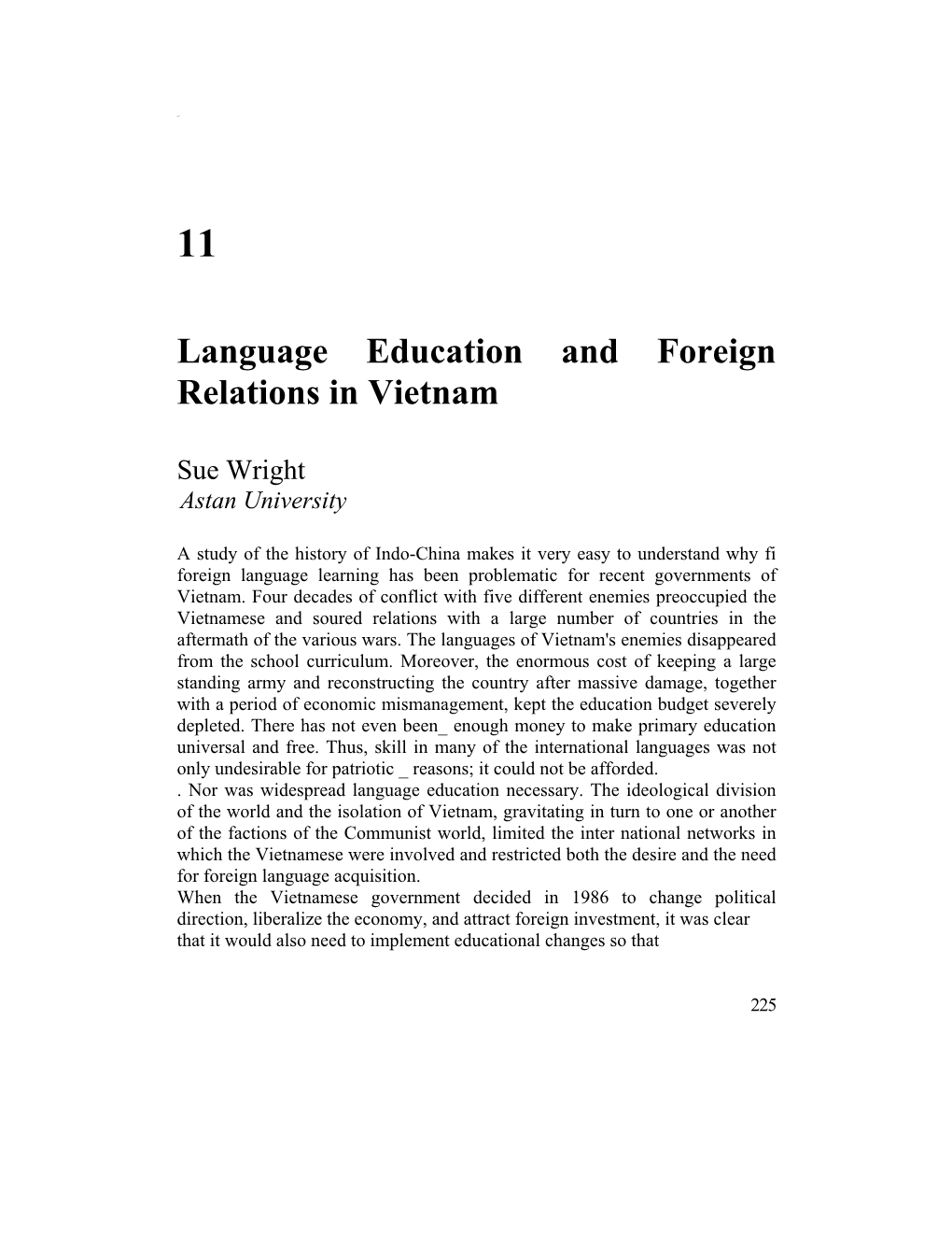 11 Language Education and Foreign Relations in Vietnam