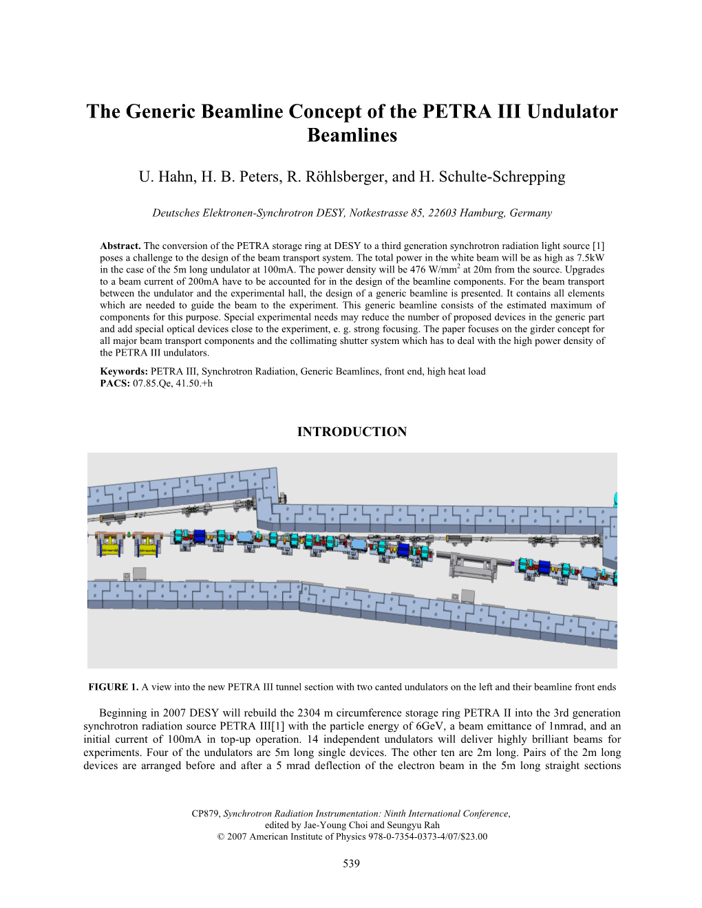 The Generic Beamline Concept of the PETRA III Undulator Beamlines