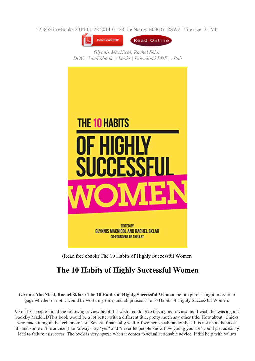 The 10 Habits of Highly Successful Women