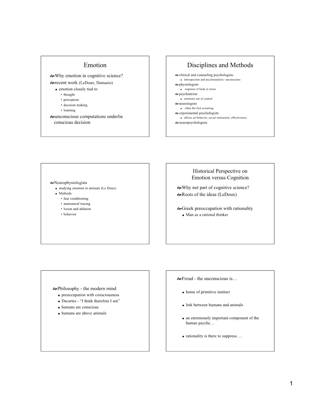 Emotion Disciplines and Methods