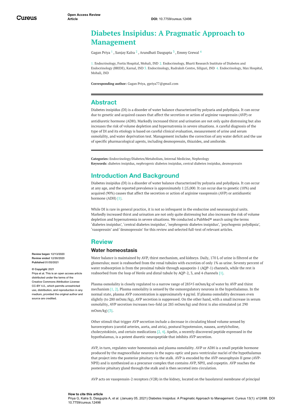 Diabetes Insipidus: a Pragmatic Approach to Management