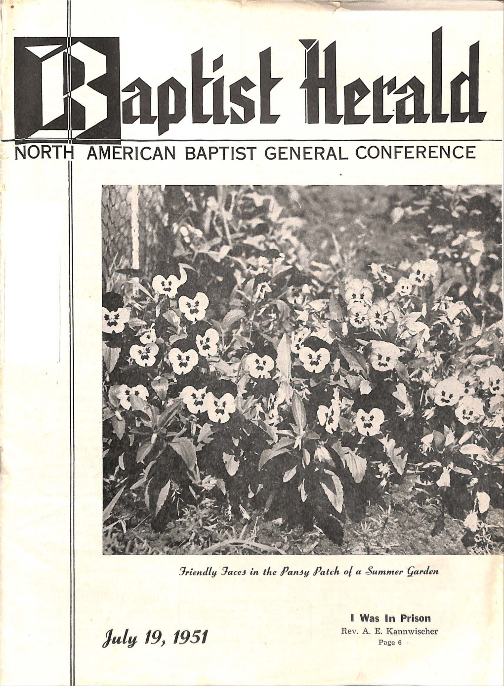 July 19, 1951 P Age 6 · Page 2 the BAPTIST HERALD July 19, 1951 Page 3