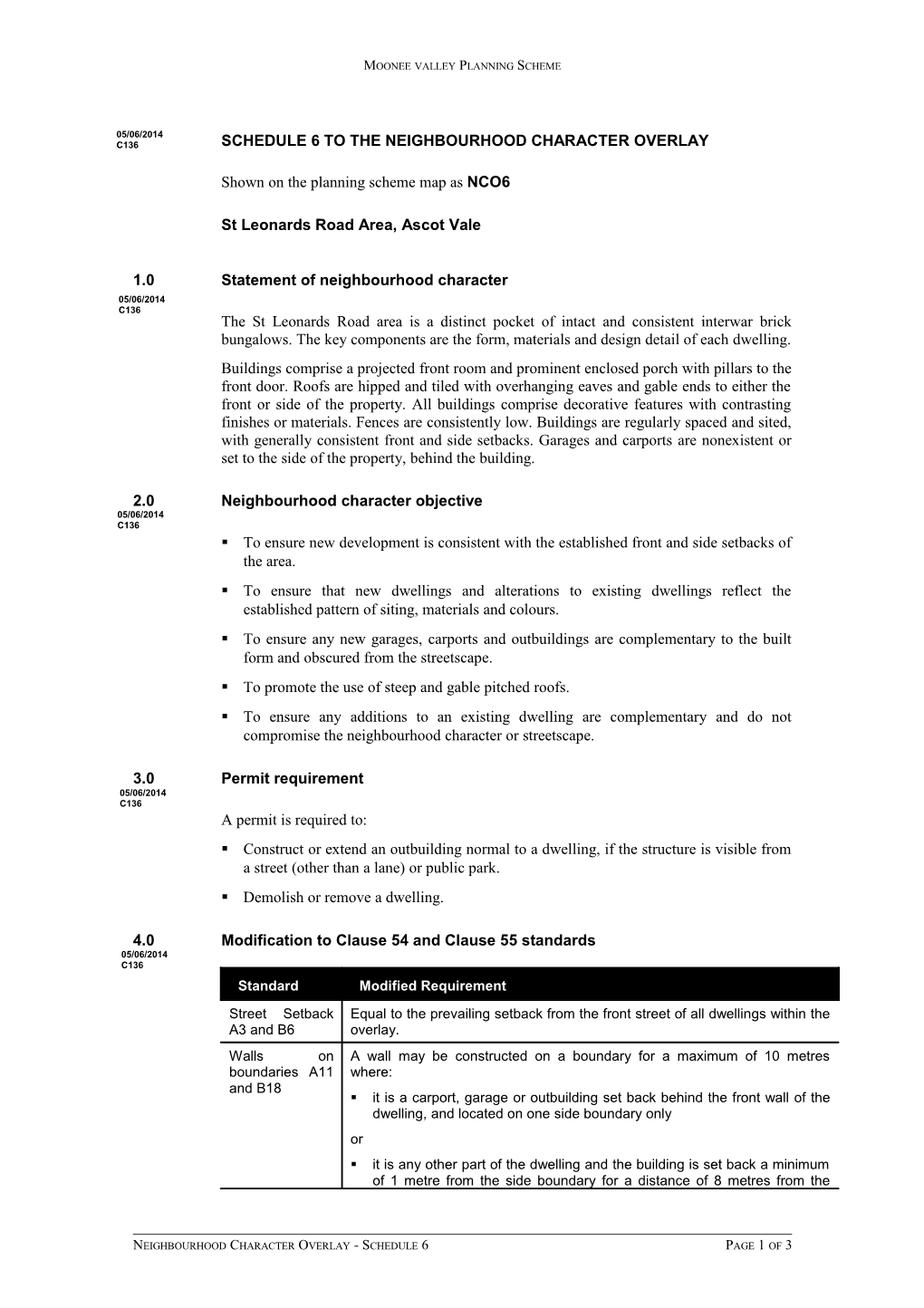 Moonee Valley Planning Scheme