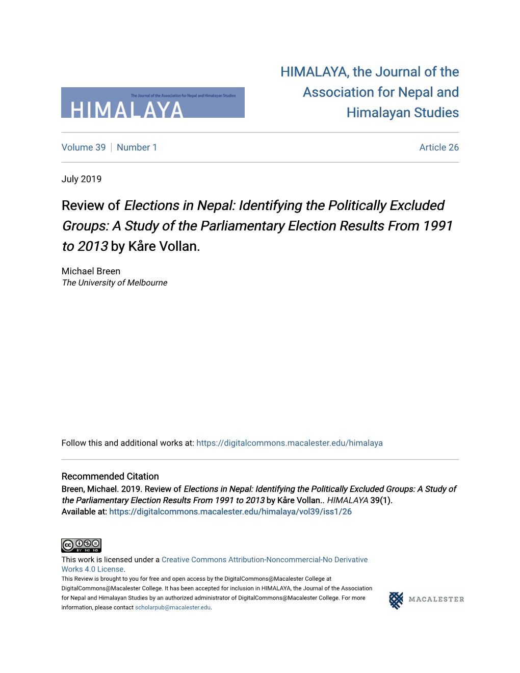 &lt;I&gt;Elections in Nepal: Identifying the Politically Excluded Groups