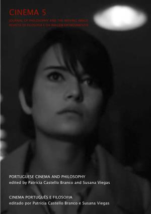 Cinema 5 Journal of Philosophy and the Moving Image Revista De Filosofia E Da Imagem Em Movimento