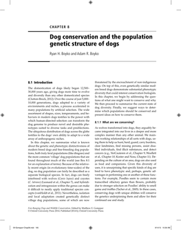 Dog Conservation and the Population Genetic Structure of Dogs
