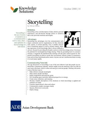 Storytelling by Olivier Serrat