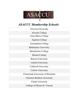 ASACCU Membership Schools