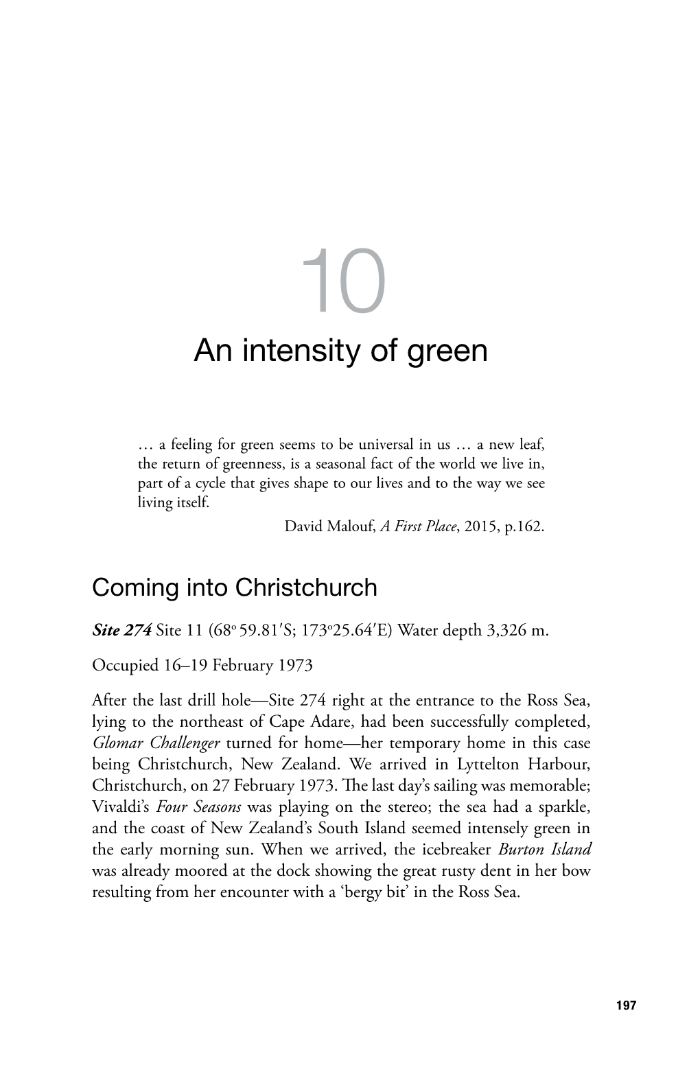 10. an Intensity of Green