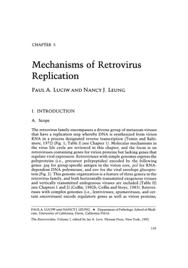 Mechanisms of Retrovirus Replication