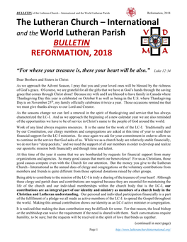The Lutheran Church – International