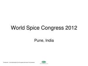 World Spice Congress 2012