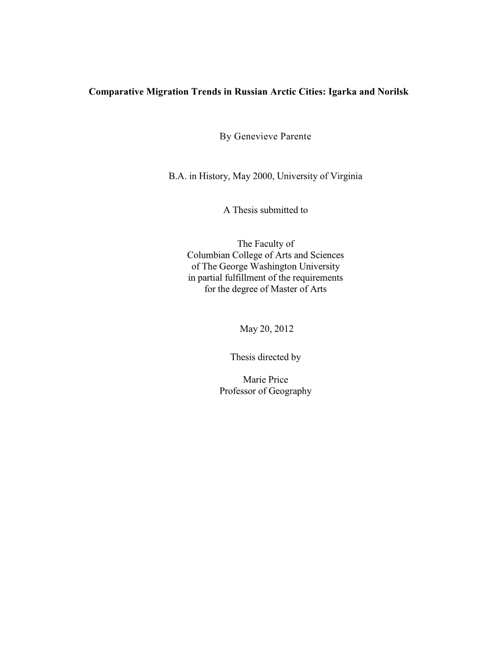 Comparative Migration Trends in Russian Arctic Cities: Igarka and Norilsk